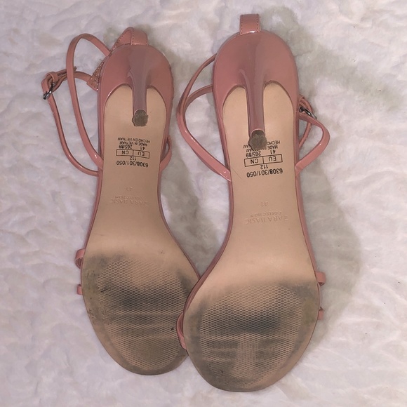 Zara Soft Pink Strappy Patent High-Heel - Picture 8 of 10